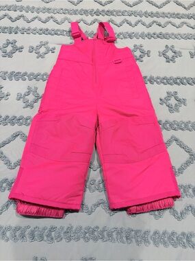 Circo Bright Pink Kids Snow Overalls